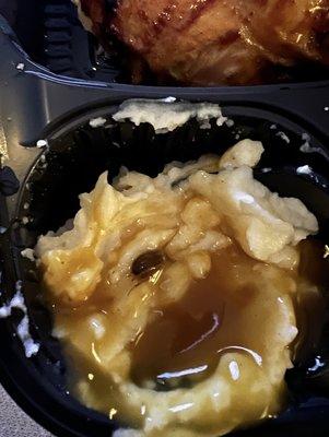 Cockroach in mashed potatoes