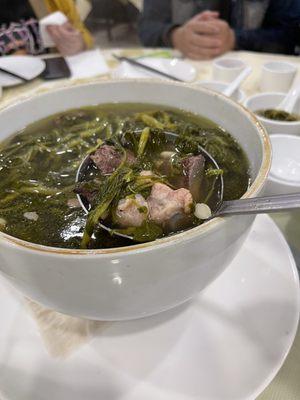 Pig lung soup