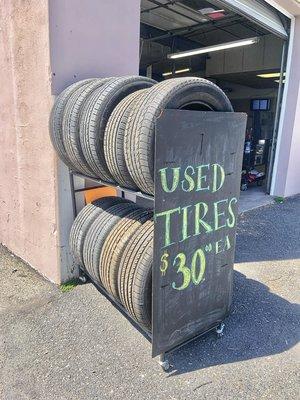 We sell used tires