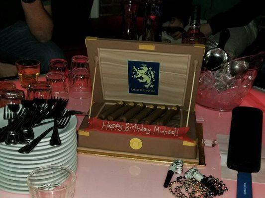 Custom Cigar box cake