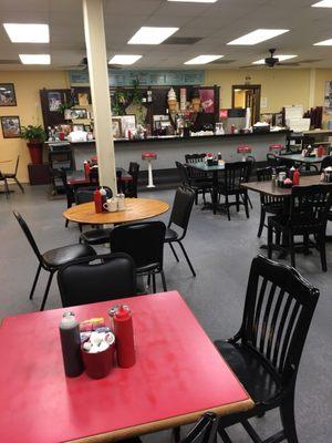 Soda fountain and dinning area