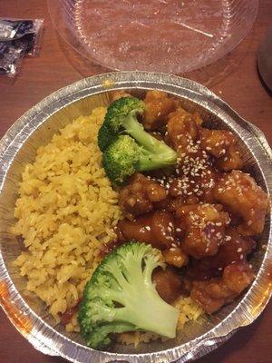 Sesame chicken lunch special