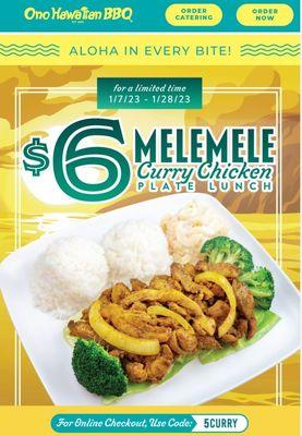 MeleMele Curry Chicken on 1/24/23