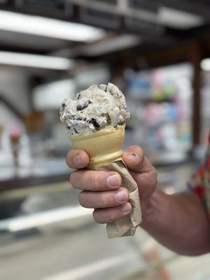 Cookies and cream cone