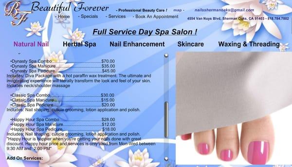 BF Natural Nail Service Price 2