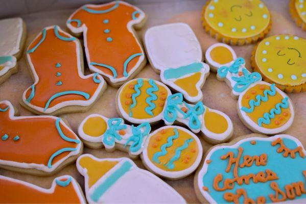 Baby shower cookies