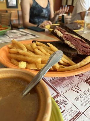 Soup, Reuben and Ribs.