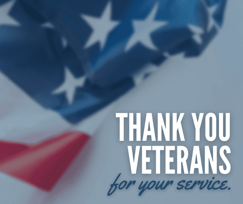 Thank you Veterans for your service.