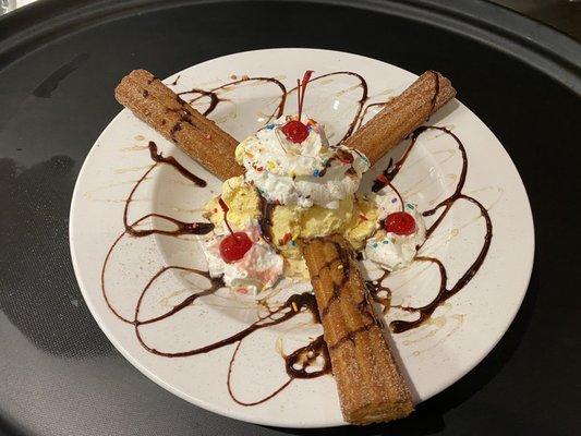 Churros with Ice Cream!