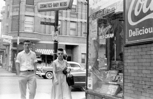 Outside Crespo's in the 1950s