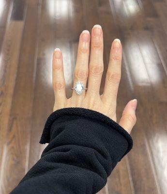 5 carat oval lab grown diamond engagement ring