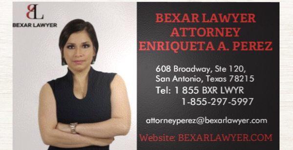 BEXAR LAWYER BUSINESS CARD