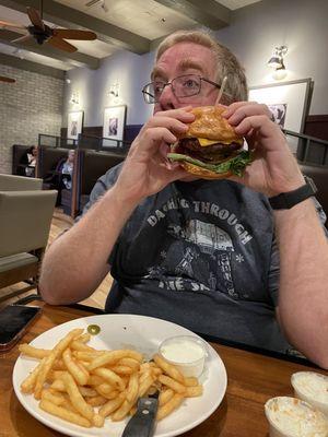 Classic cheeseburger and fries