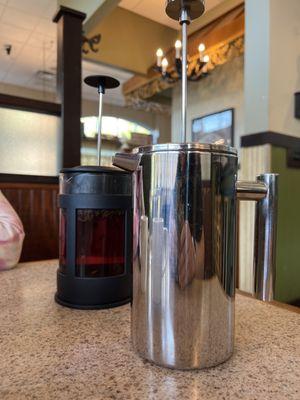 French press coffee and tea