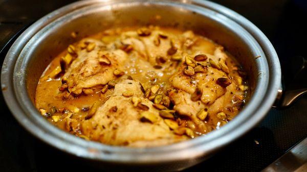 Lemon Chicken with Pistachios and Golden Raisin