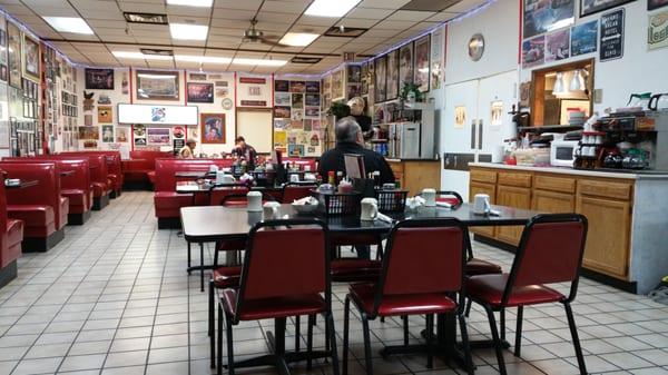 Inside diner