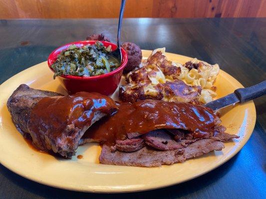 2 meat combo 1/2 Rack Baby Back Ribs & Tri-tips