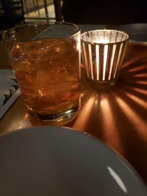 An old fashioned by candlelight