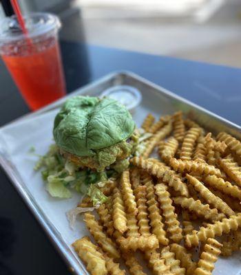 Vegan Classic Combo with a side of the Vegan Garlic Aioli