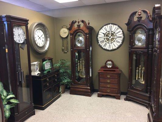 Come by our showroom and view all of the beautiful clocks we have to offer! (281) 259-8338.