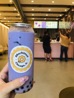 Ube boba milk tea