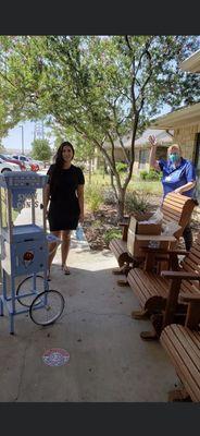 Our local Nursing home residents requested a Snow Cone Machine. We wanted to make the hard times from COVID better for them.