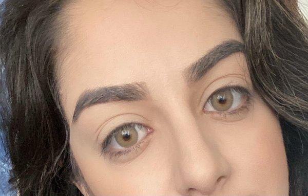 my normal brows when a competent person does them