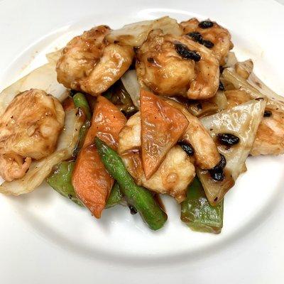 shrimp with black beans