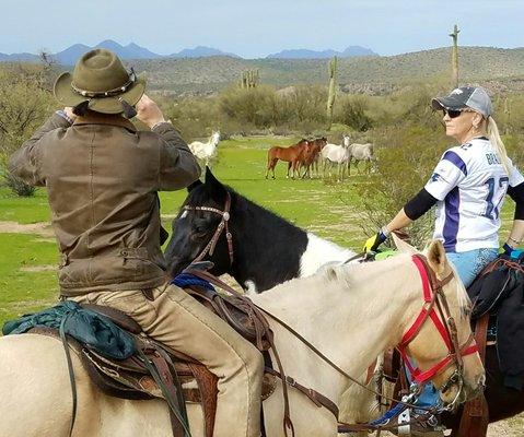 Trail Rides with beautiful scenery such as finding the Salt River Wild Horses.