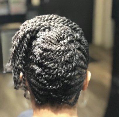 Flat twists Updo