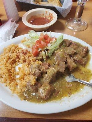 Chili Verde , Rice is the the Best in Town