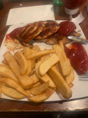 Delicious Chicken plate with steak fries