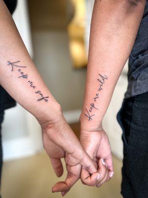 Bestie matching tattoos