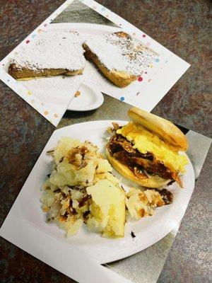 breakfast bagel and french toast