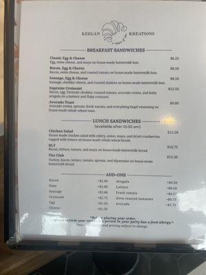 New! Breakfast and lunch options six days a week!