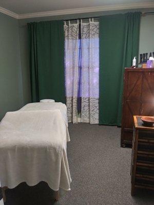 Massage therapy room