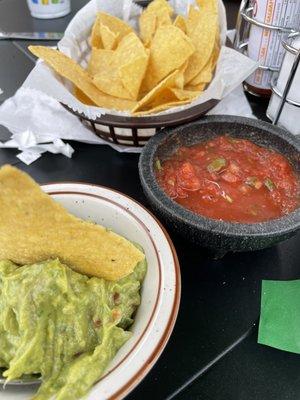 Guac and salsa