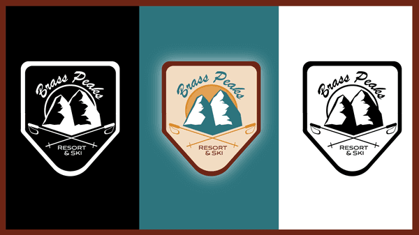 Badge logo design for Brass Peaks Resort & Ski