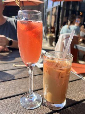 Pomegranate Mimosa & Iced Cereal Milk coffee