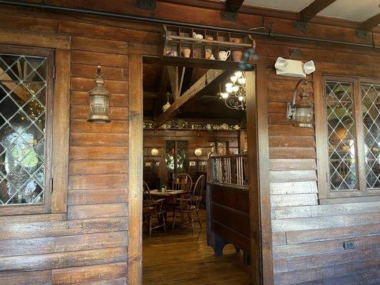 Original exterior entrance from the 1740 building now enclosed as a separate dining area since 1928