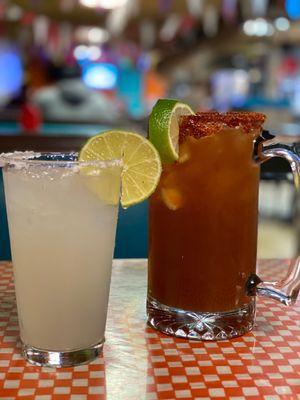 Paloma and michelada- so good!