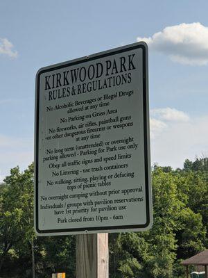 Rules of Kirkwood Park, Hancock