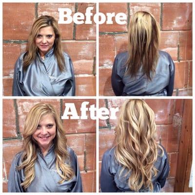 Hair Extension Before and After