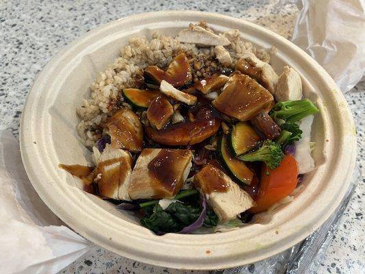 Teriyaki Bowl on brown rice