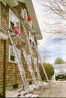 Restoring trim on a 1940s home in Riverhead