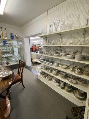 Lots of dinnerware and glassware or China