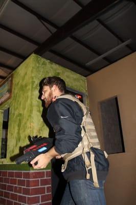 We use modern Laser Tag equipment.