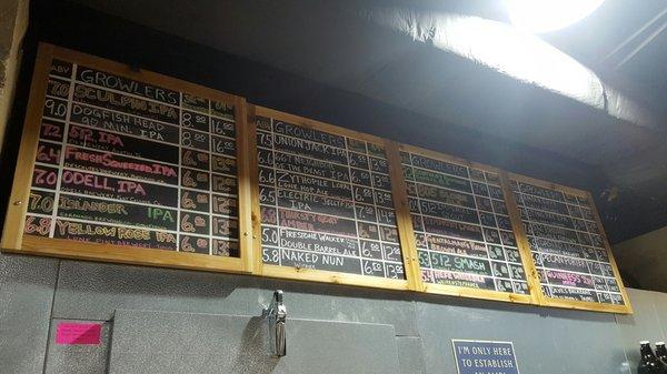 Nice beer selection