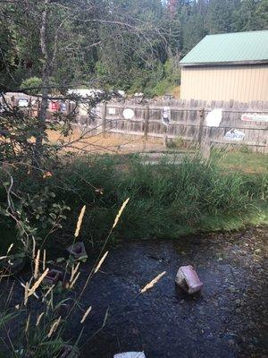 Horseshoes next to a little creek