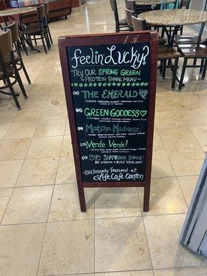 Today's st Patrick's day special drinks!!!